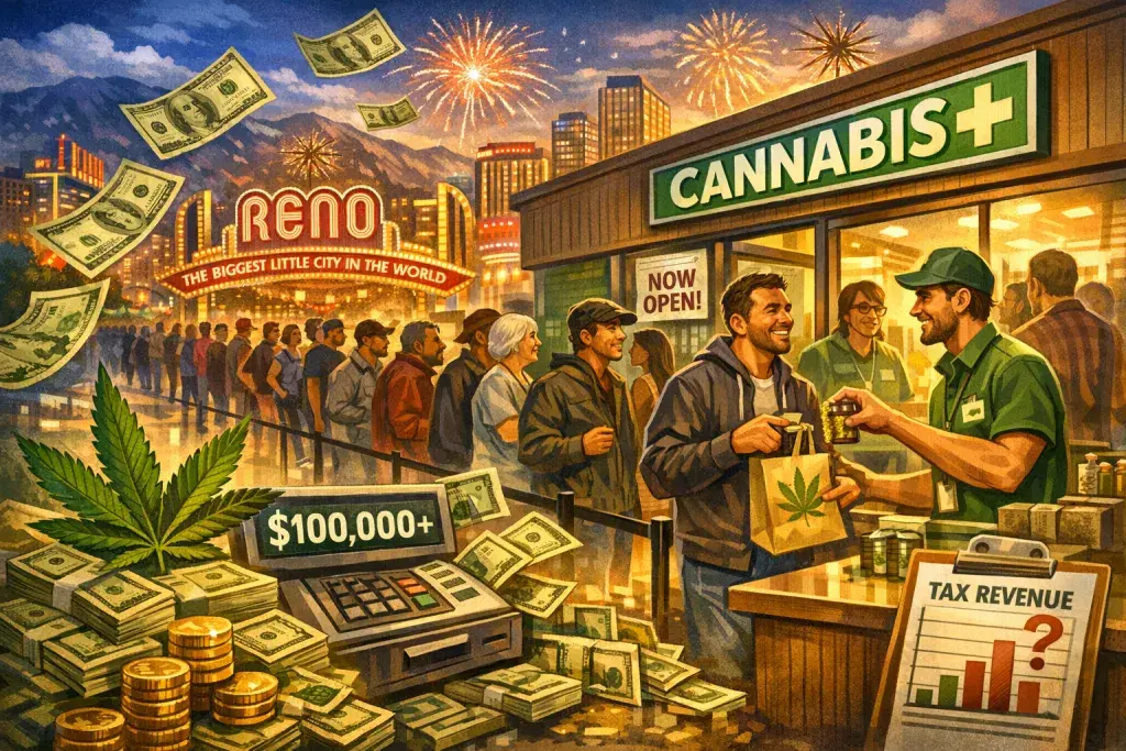 Reno Dispensaries Earn Hundreds of Thousands in Nevada's First Recreational Marijuana Sales