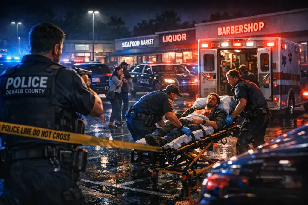 DeKalb County Gunfight Wounds One Man in Busy Shopping Center Parking Lot