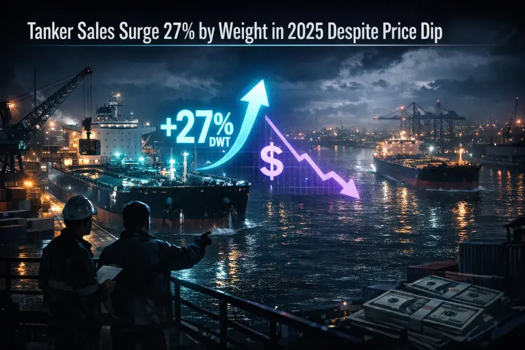 Tanker Sales Surge 27% by Weight in 2025 Despite Price Dip