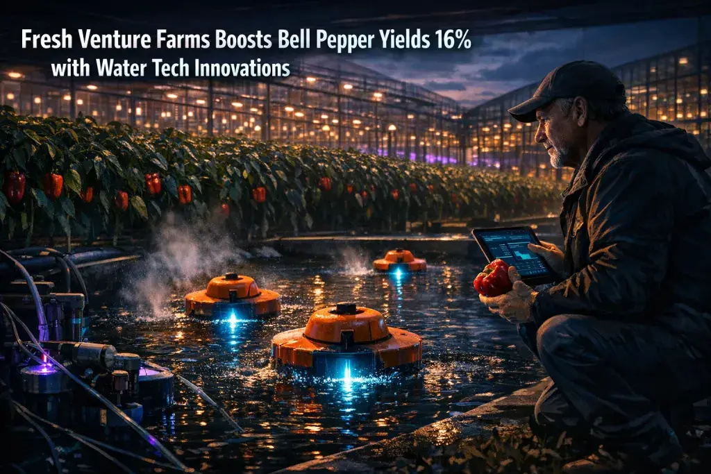 Fresh Venture Farms Boosts Bell Pepper Yields 16% with Water Tech Innovations