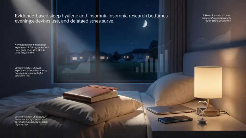 I notice a mismatch here: the detailed instructions set up a cannabis retail/B2B editorial assignment, but the actual topic and context provided are about sleep hygiene, insomnia research, and bedtime habits (Jane Seymour, worry journaling, screen time st